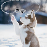 Pulseira com Símbolo do Infinito e Charme de Impressão de Pata & Zircônia