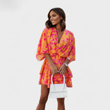 Carla - Vestido Floral Curto