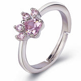 Conjunto de Joias de Patas para Mulheres – 4 Peças | Ouro Rosa com Coração de Zircônia – Anel, Colar, Brincos & Pulseira