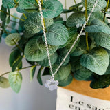 Colar Elegante de Patinha Prateada Feito de Aço Inoxidável