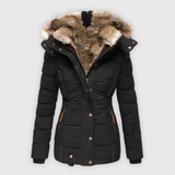 Verena - Casaco quente com acabamento em pele sintética