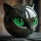 Elviane - Escultura Mística de Cabeça de Gato