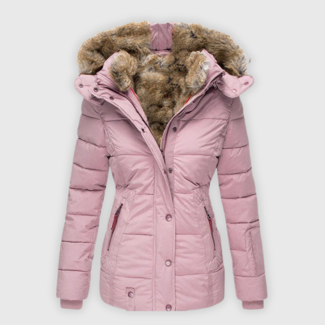 Verena - Casaco quente com acabamento em pele sintética