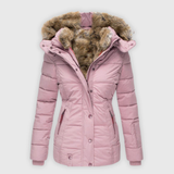 Verena - Casaco quente com acabamento em pele sintética