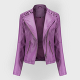 Casaco clássico de couro macio