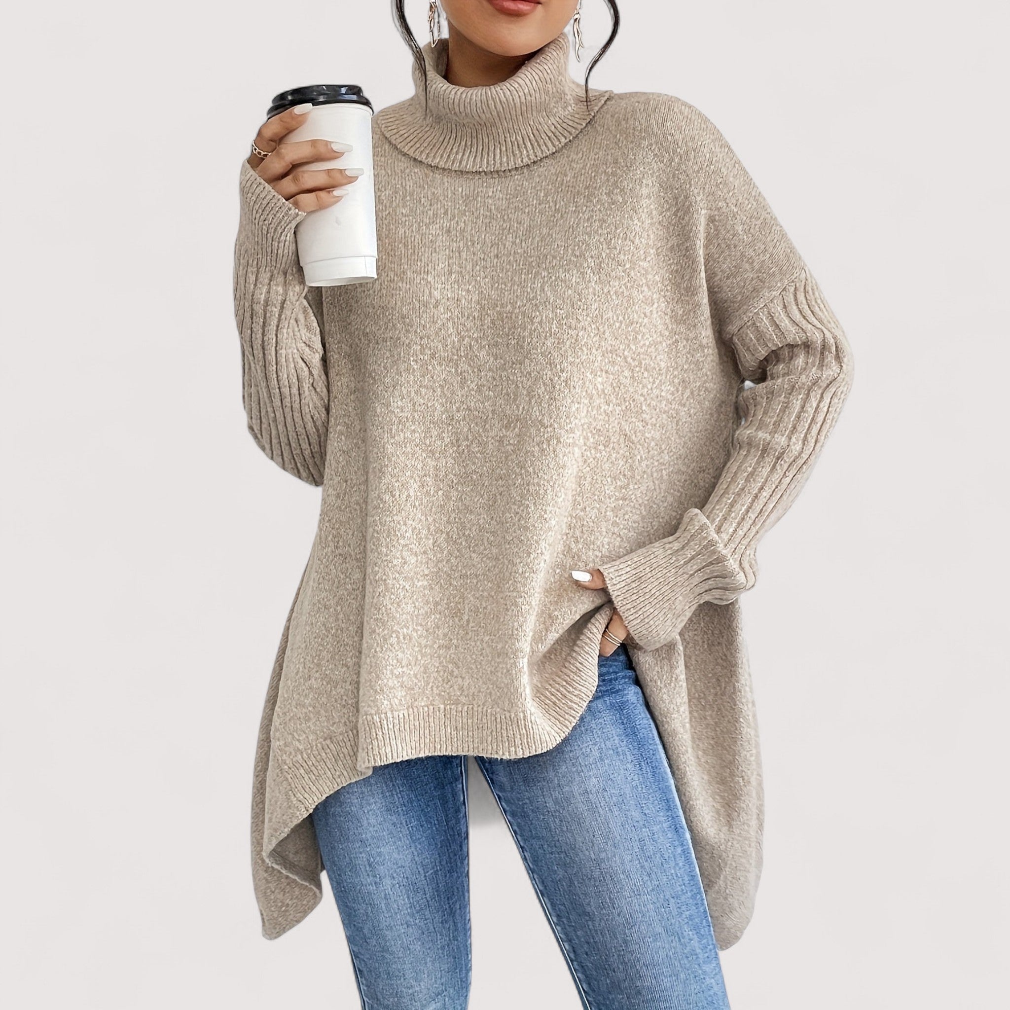 Laila - Polo oversized de gola alta