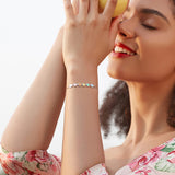 Pulseira de Impressão de Pata de Cão em Prata Esterlina – Pulseira Ajustável