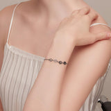 Pulseira de Impressão de Pata de Cão em Prata Esterlina – Pulseira Ajustável