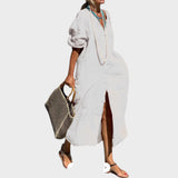 Vera - Vestido de linho de algodão