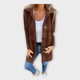 Casaco de lã com fecho elegante