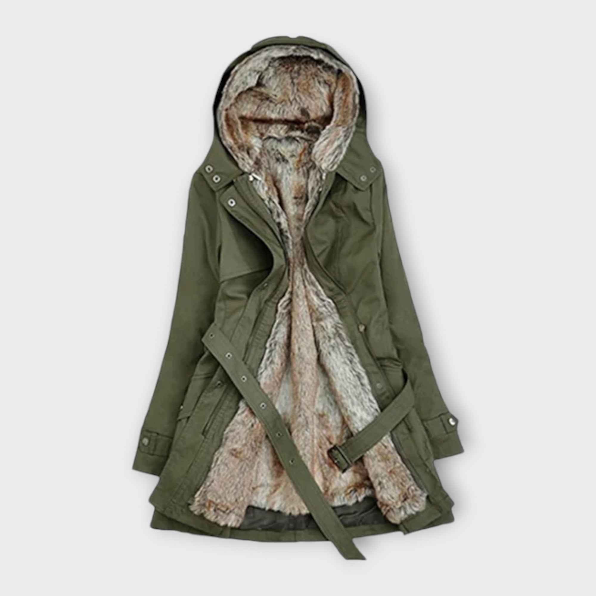 Mikash - Casaco de lã com forro floral