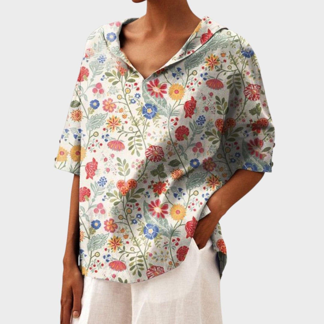 Flávia - Top Elegante em Linho