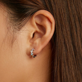 Brincos Hoop Coloridos com Patas Feitos em Prata Esterlina