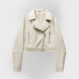 Blusão de couro versátil e de qualidade