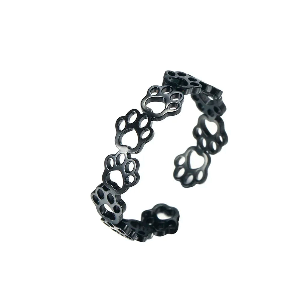 Anel de Patinha em Aço Inoxidável – Anel Ajustável com Motivo Animal para Mulheres