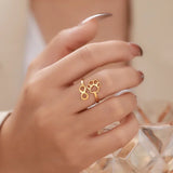 Anel Infinito Ajustável em Aço Inoxidável – Anel Simbólico para Mulheres