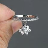 Anel Pata & Coração – Aspeto Ouro e Prata