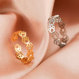 Anel de Patinha em Aço Inoxidável – Anel Ajustável com Motivo Animal para Mulheres