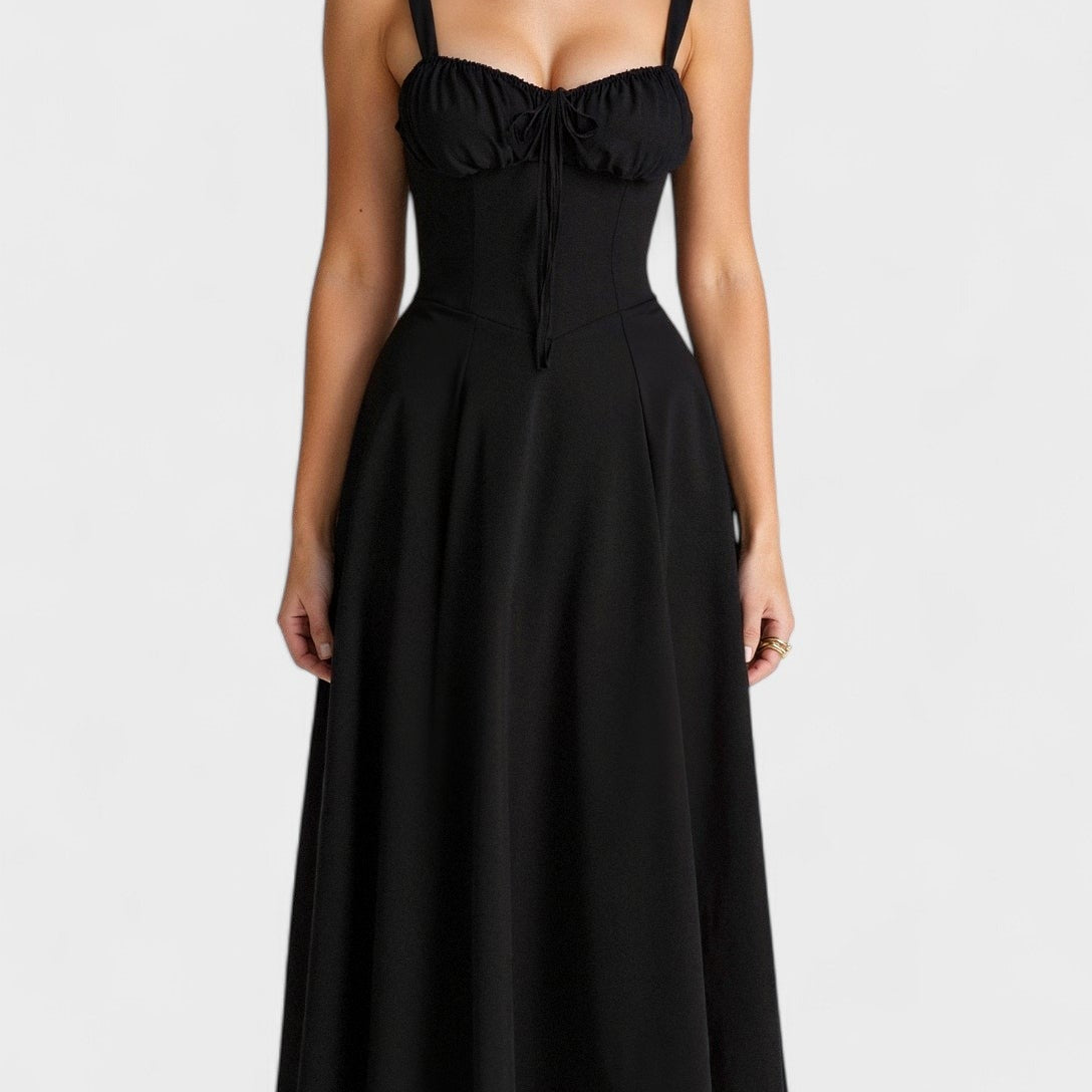 Carolina - Vestido Floral com Corpete Ajustado