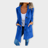 Casaco de lã com fecho elegante