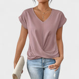 Maia – Blusa com decote em V e frente torcida