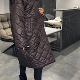 Cristiana  – Casaco acolchoado reversível de comprimento médio com forro leopardo