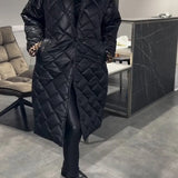 Cristiana  – Casaco acolchoado reversível de comprimento médio com forro leopardo