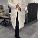 Cristiana  – Casaco acolchoado reversível de comprimento médio com forro leopardo