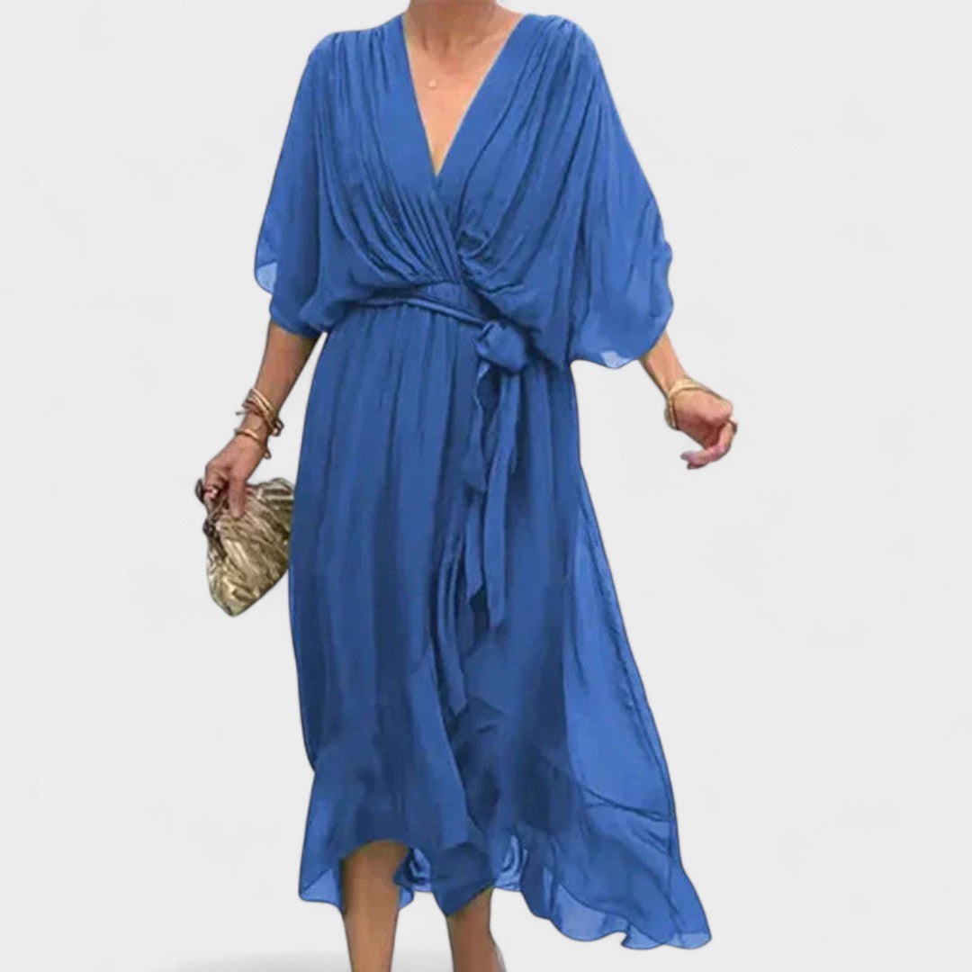 Patricia - Vestido com Laço e Detalhes Artesanais